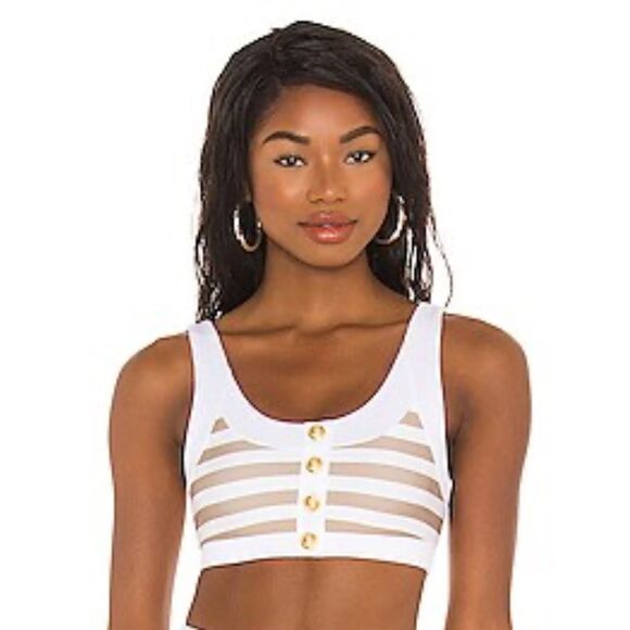 Beach Riot BIKINI TOP ISLE and white bottom - Picture 1 of 6